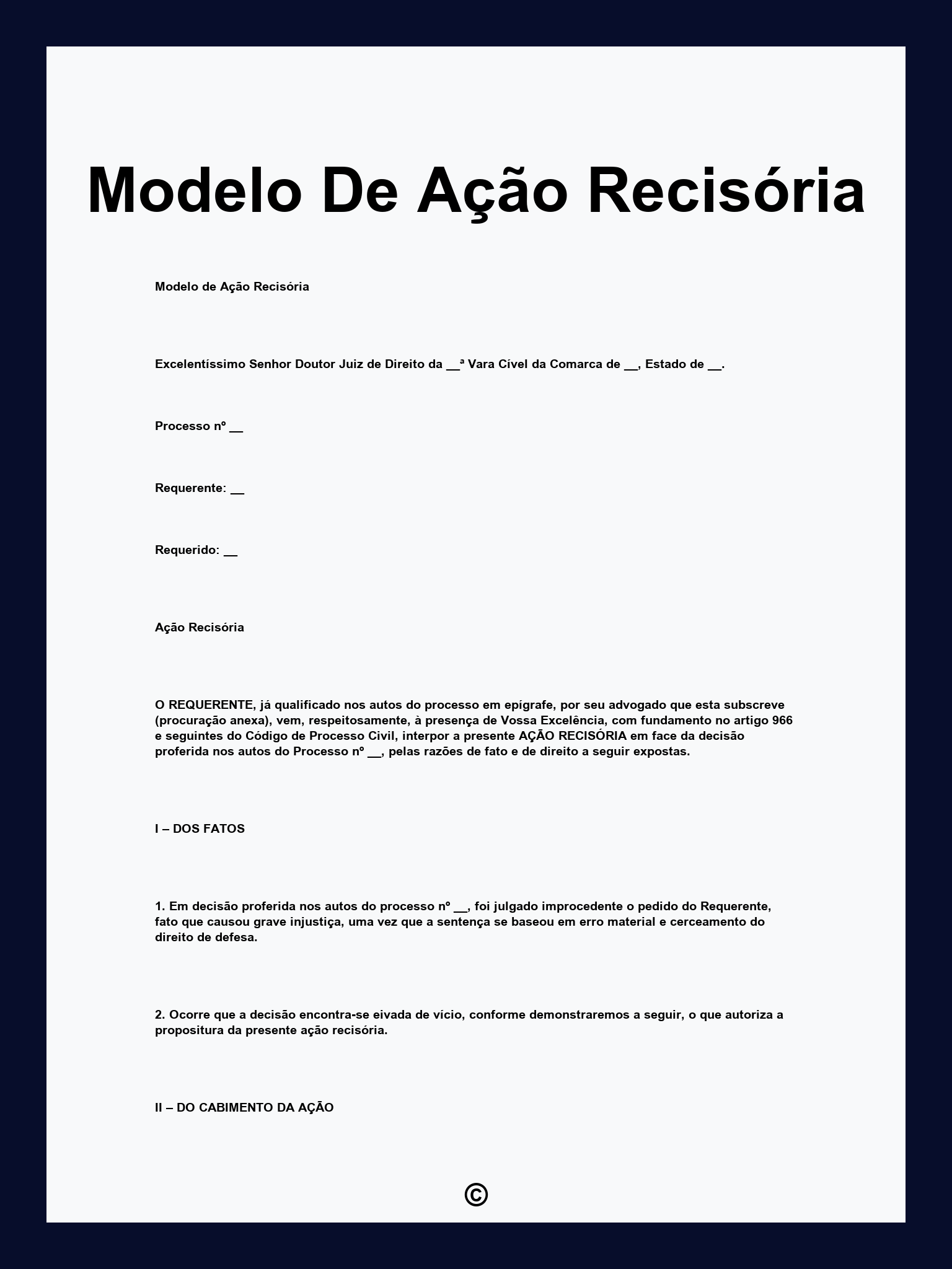 Modelo De Ação Recisória